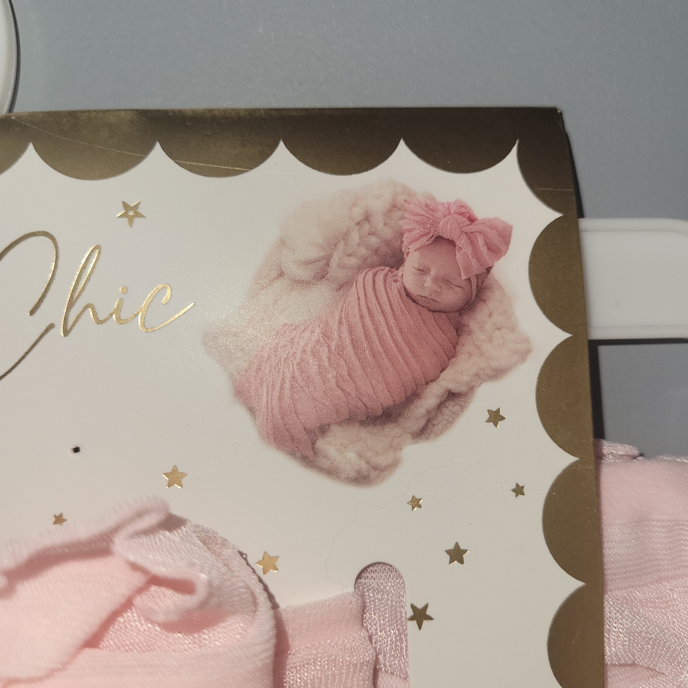 Pink Ruffled Baby Swaddle & Headwrap Set - Picture 2 of 2